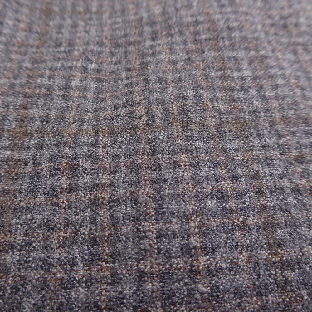 Joseph Abboud Mens Blazer Coat Brown Plaid Modern Fit Wool Heritage 48 Regular
